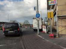 Engstelle an der Zufahrt zur Mülheimer Brücke