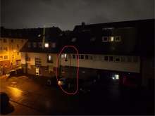 Defekte Straßenbeleuchtung Höhe Achterstrasse 73, 50678