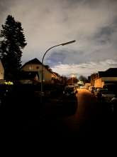 Defekte Straßenlaterne