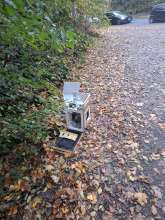 Es wurde eine Mikrowelle entsorgt. 