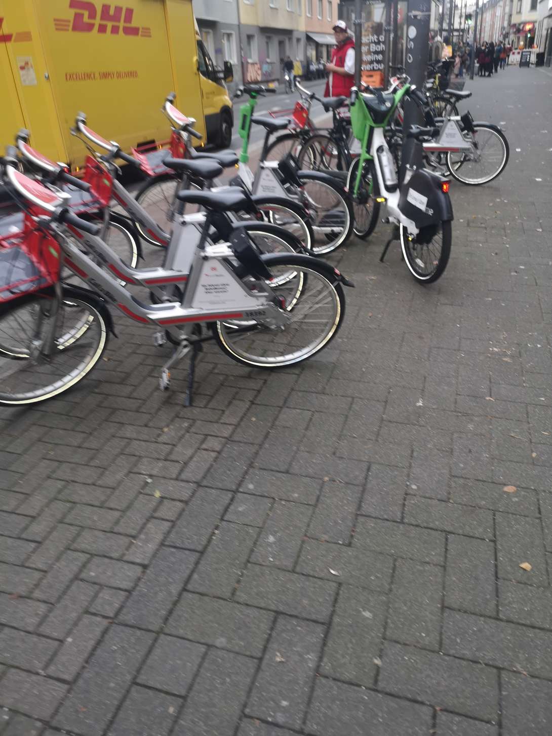 Leifahrräder in der Haltestelle