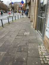 Gehweg sackt ab