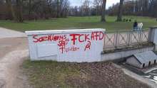 Graffiti am Aachener Weiher