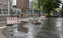 Bauzaun Ecke Bonner / Schönhauser Str