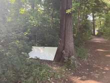 Wilder Müll im Wald hinter Haltestelle Birkenweg in Höhenhaus 20.06.2025