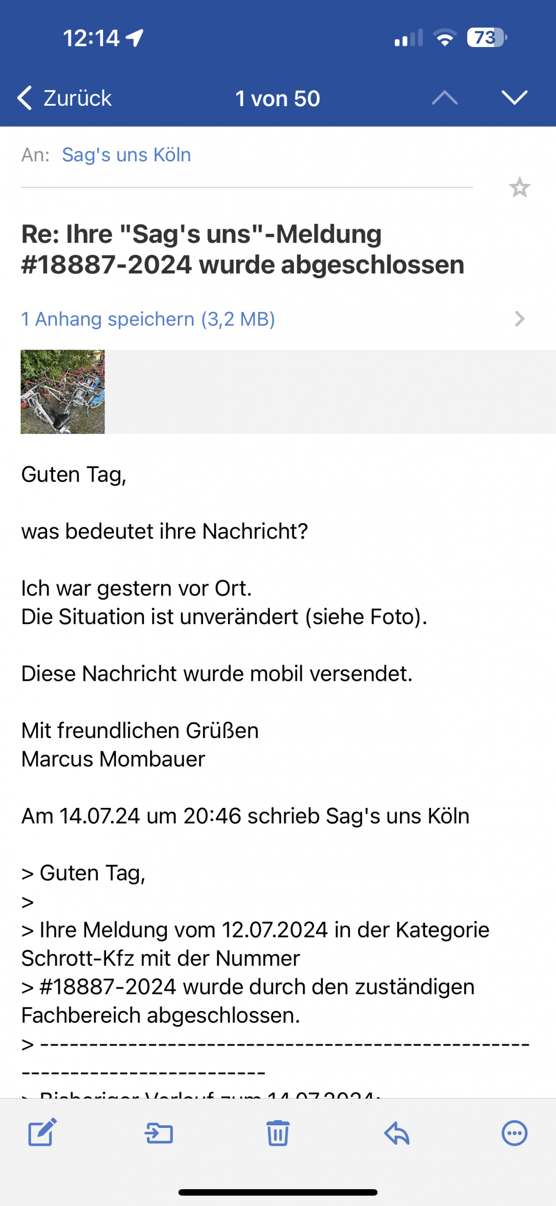 Bild zu gemeldetem Anliegen vom *2024-07-26 11:34:53