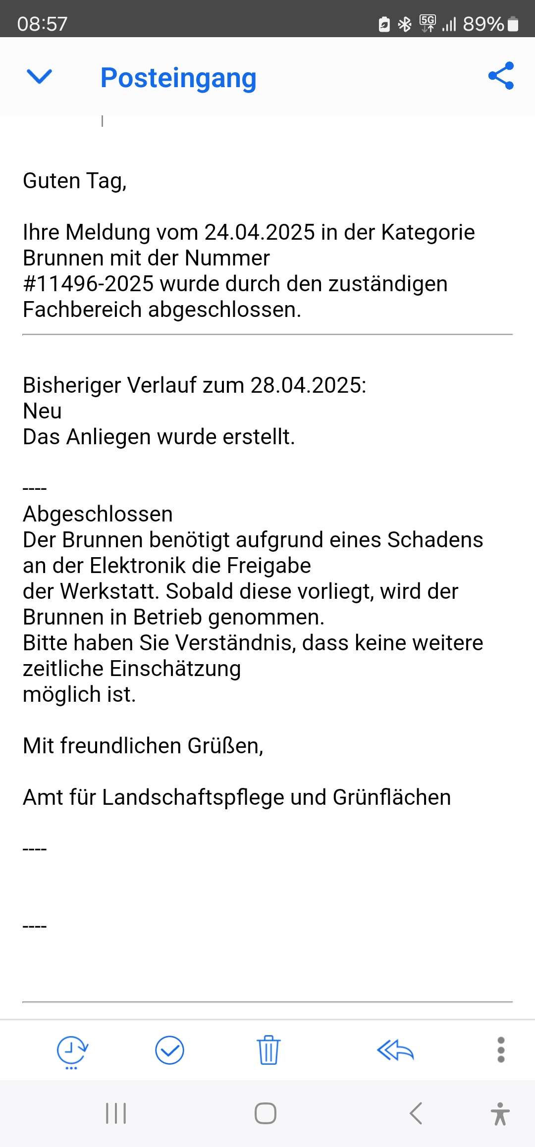 Bild zu gemeldetem Anliegen vom *2025-04-28 09:20:45
