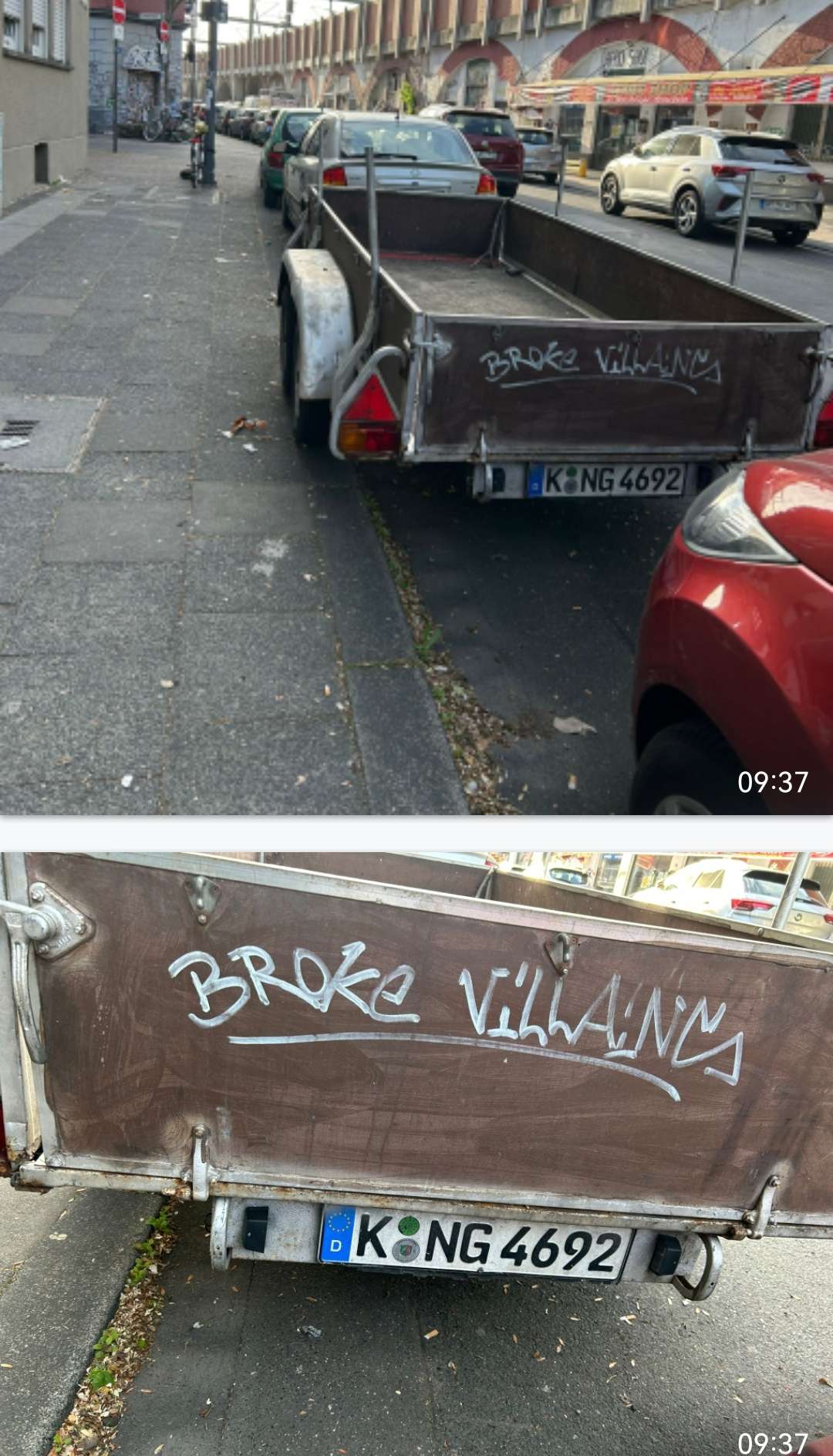 Anhänger undewegt seit Wochen