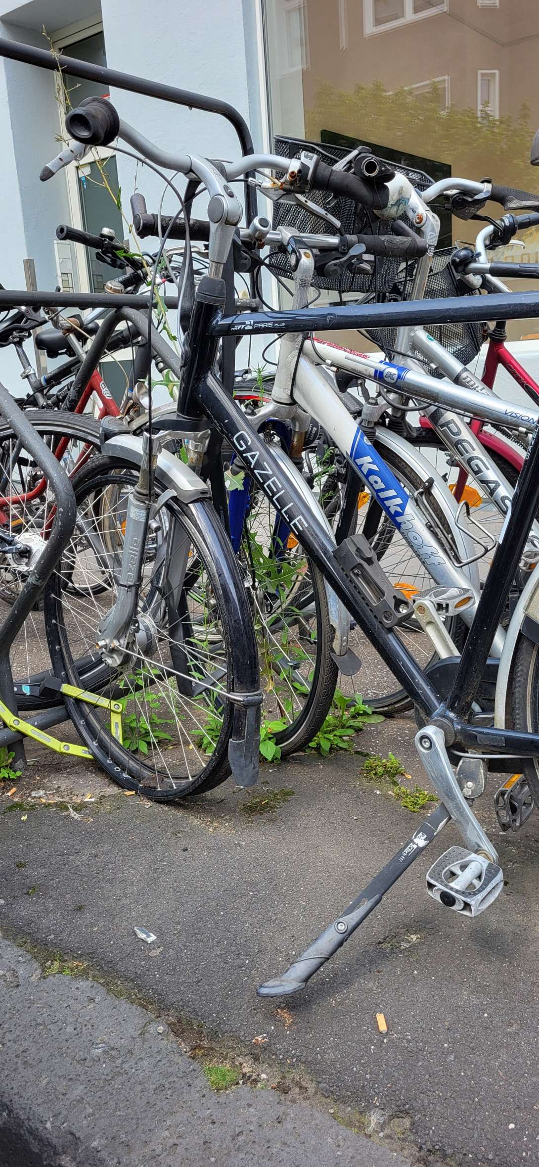 Exemplarisches Schrottfahrrad vor Ort
