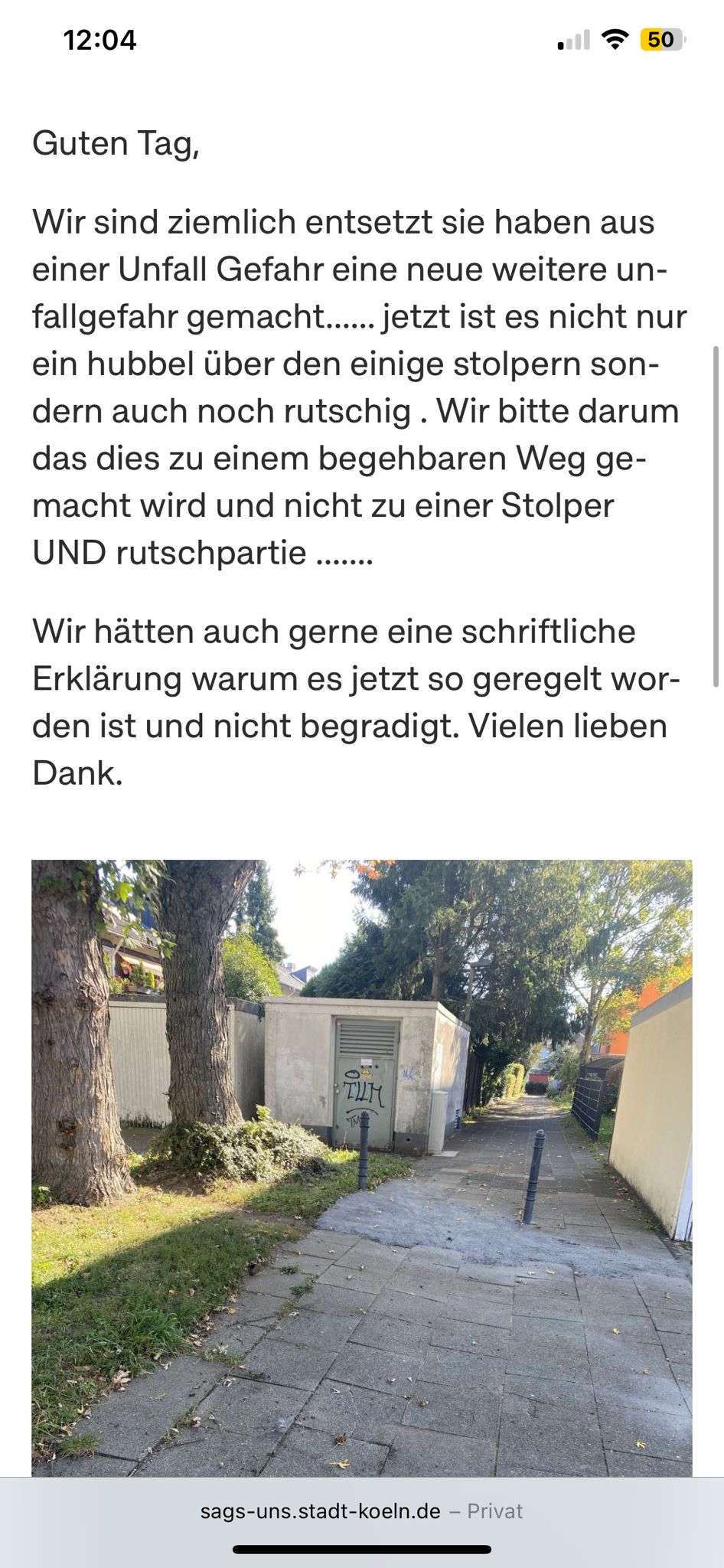 Bild zu gemeldetem Anliegen vom *2025-10-01 12:30:06